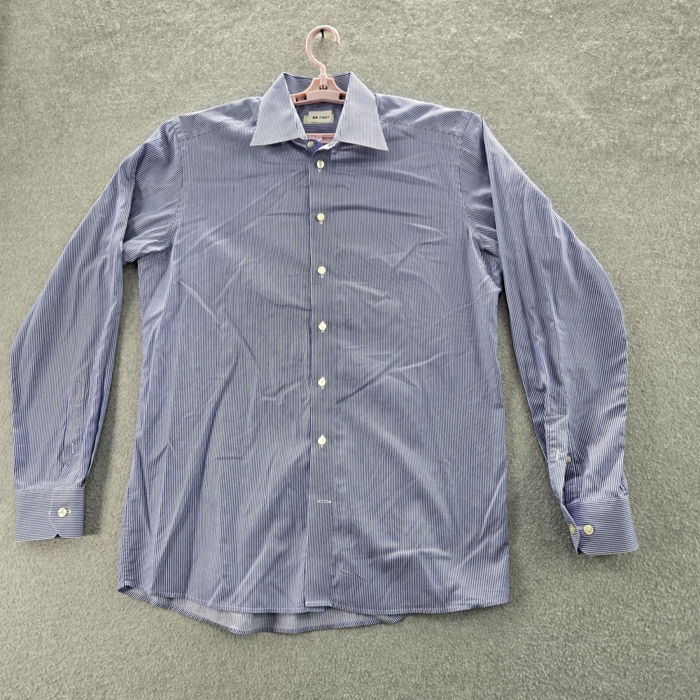 ETON Men Button Up Shirt 16.5 / 42 Blue Striped Contemporary Long Sleeve